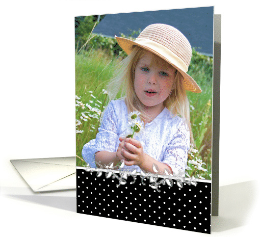 Great Grandma's birthday photo card, polka dot and glass... (1079170)