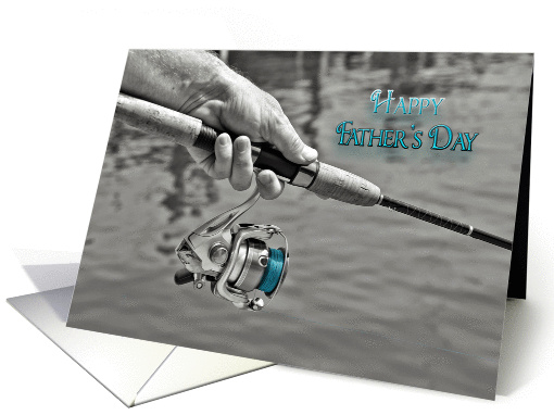 Father's Day for Brother - man holding a fishing pole card (1098512)
