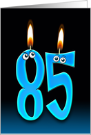 Grandpa’s 85th Birthday humor with candles and eyeballs card