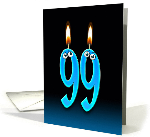 99th Birthday humor with candles and eyeballs card (1141448)