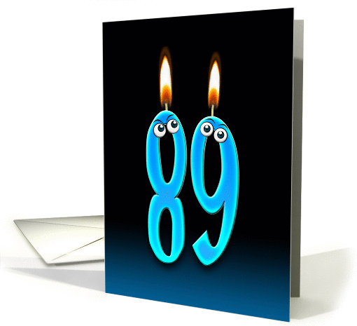 89th Birthday humor with candles and eyeballs card (1141452)