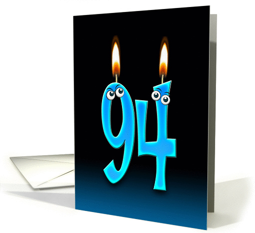 94th Birthday humor with candles and eyeballs card (1141464)