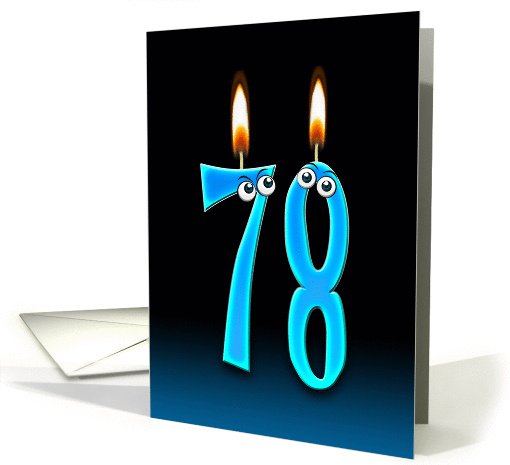 78th Birthday humor with candles and eyeballs card (1141490)