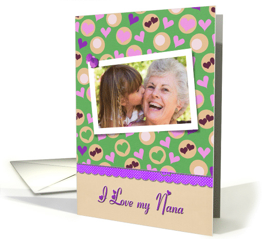 Grandparents Day for Nana photo card with hearts card (1151748)