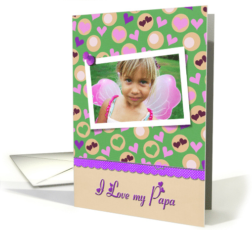 Grandparents Day for Papa-photo card with hearts card (1151754)