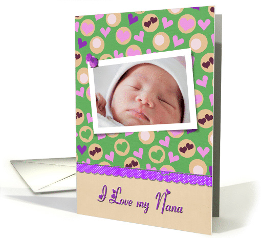 Birthday for Nana Photo Card With Hearts card (1151762)