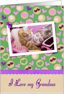 Birthday for Grandma-photo card with hearts card