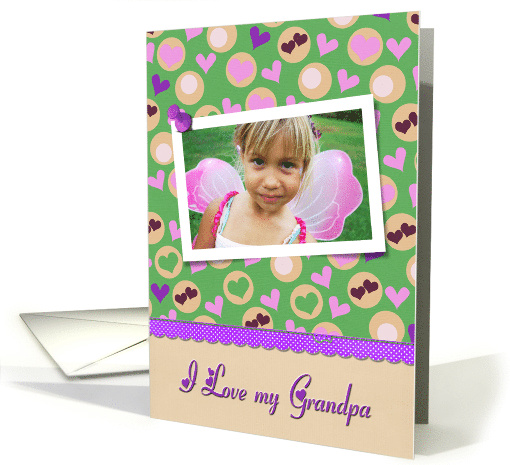 Heart Design Photo Card for Grandpa's Birthday card (1151768)