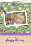 Grandma’s Birthday photo card with hearts card