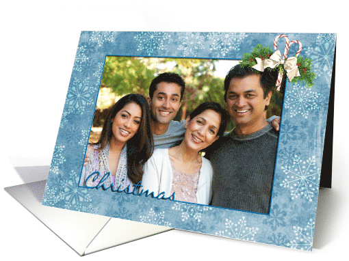 Christmas photo card with candy canes card (1170810)