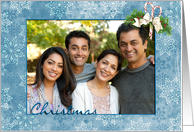 Christmas photo card with candy canes card