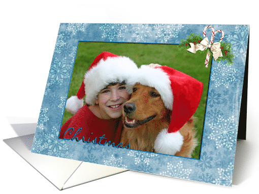 Christmas for Grandparents- photo card with snowflake frame card