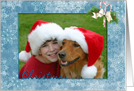 Christmas for Grandparents- photo card with snowflake frame card