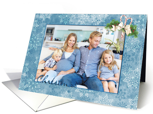 Christmas for Parents- photo card with snowflake frame card (1170954)
