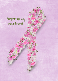 for Friend pink ribbon for breast cancer patient