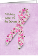 for Grandma-pink ribbon for breast cancer patient card