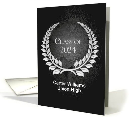 2024 Graduation with Graduate Name In Silver Leaf Laurel... (1202870)