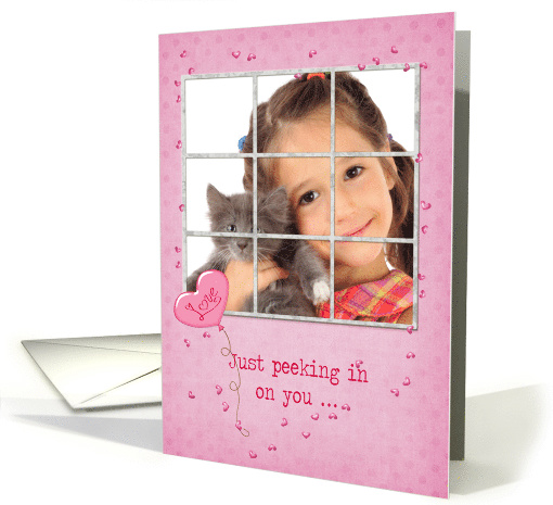 Valentine for Grandma- photo card with hearts and balloons card