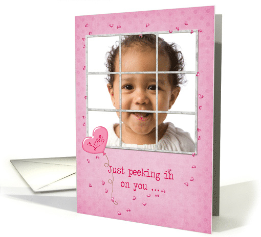 Valentine for Grandparents- photo card with hearts and balloons card