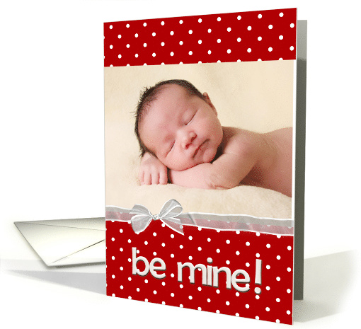 Grandma's Valentine's Day polka dot photo card with... (1223510)