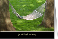 Retirement invitation-hammock with customized name card
