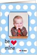 Grandparents’ Valentine’s Day-polka dot photo card with custom name card