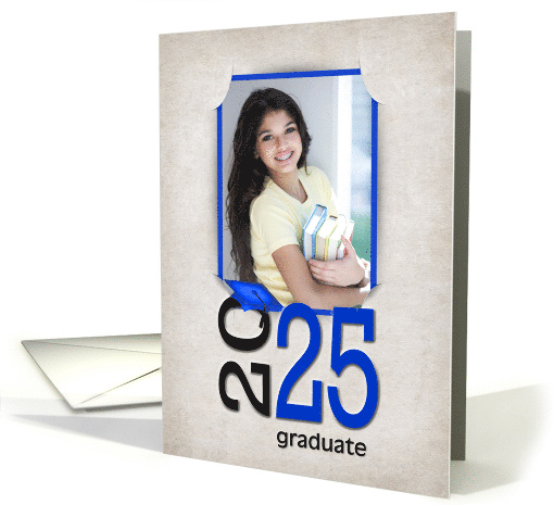 2025 Graduation Party Invitation with Blue Slit Corner... (1261480)