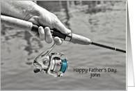 Father’s Day Fishing Pole with Custom Name card