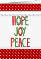 Grandparent’s Christmas with pin dot border on white card