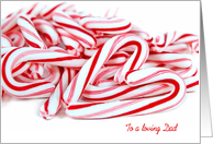 Dad’s Christmas-pile of candy canes with heart card