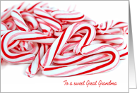 Great Grandma’s Christmas-pile of candy canes with heart card