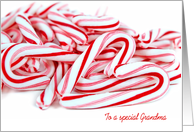 Grandma’s Christmas-pile of candy canes with heart card
