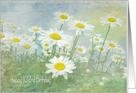 102nd Birthday-white daisies in field with soft texture card