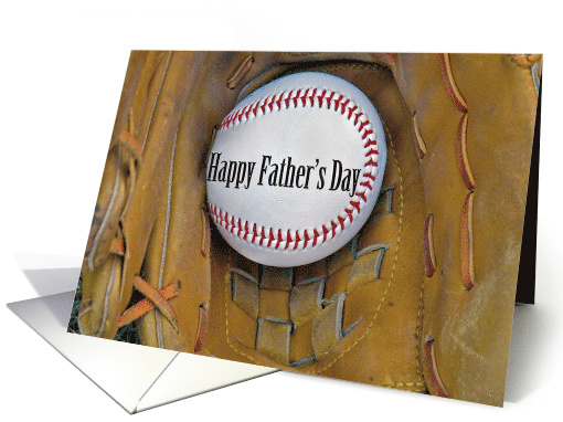 Father's Day for Brother, baseball in glove card (1321828)