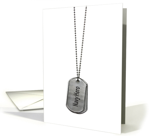 Navy dog tags isolated on white for thank you card (1334956)