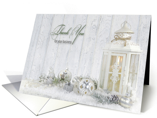 Christmas business thank you-lantern with holiday... (1337498)