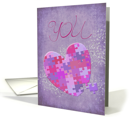 Valentine's Day Puzzle Heart card (156232)