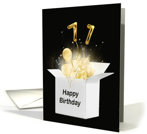 71st Birthday Gold Balloons and Stars Exploding Out of a... (1755932)