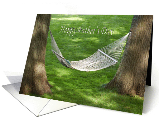 Father's Day hammock between two oak trees card (190993)