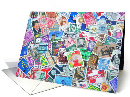 Vintage Stamp Collection card (253519)