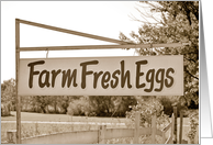 Fresh Eggs For Sale Farm Sign card