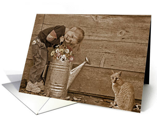 Country Cat card (273815)