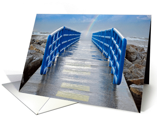 Friendship rainbow at the end of a pier card (306669)