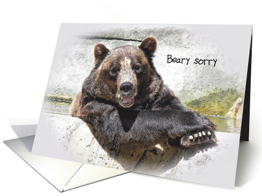Get Well Soon smiling bear card (437455)