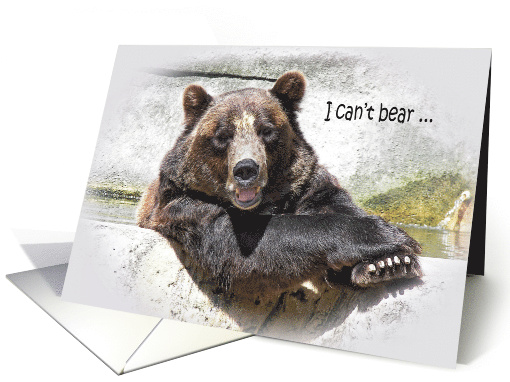 Get Well Soon for injury, smiling bear in water card (437844)