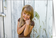 Little Girl with Queen Anne’s Lace For Birthday card