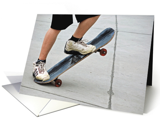 Young Boy Balancing On Skateboard card (485223)