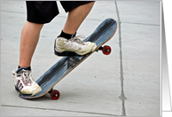 Young Boy Balancing On Skateboard card