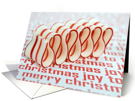 Christmas ribbon candy on holiday paper card (527526)