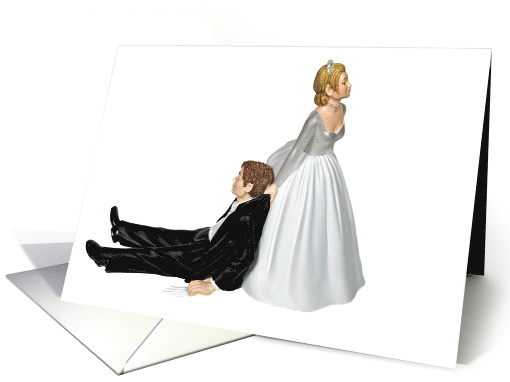 Bridesmaid request, figurine of bride dragging groom by... (560081)